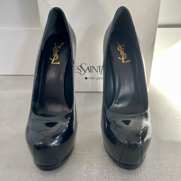 Saint Laurent platform pumps, Black Patent Leather, heel 110, Sz40 ‼️Authentic‼️ - Picture 8 of 8